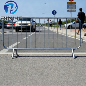 Panneau de barrière piétonne de sécurité en acier, barrière de contrôle des foules amovible avec revêtement en poudre, barrière de sécurité routière - Product Image 5