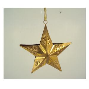 Hammered Finished Gold Metal <b>Hanging</b> <b>Star</b> Ornaments For Christmas Home Decorative <b>Hanging</b> Ornaments - Product Image 3