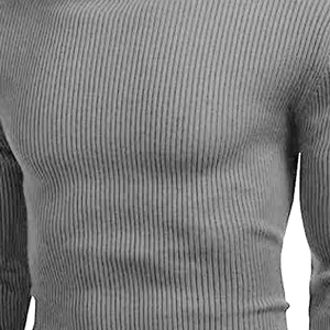Jacquard Knitted Jumper Turtleneck Men's and Women's Casual Striped Pullover with Button Decoration for Winter - Product Image 2