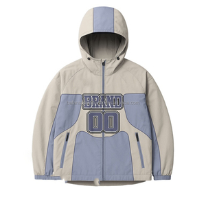 Chándal cortavientos Vintage de dos piezas para hombre más vendido, chándal cortavientos con cremallera de gran tamaño a rayas reflectantes para hombre - Product Image 2