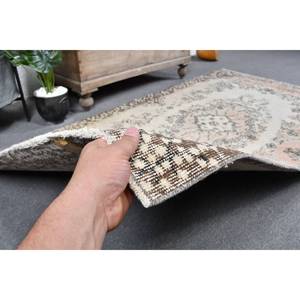 Tapis Patchwork Brun Beige Traditionnel 3.7X7.1 pieds Viscose Laine Rectangle Couloir Conception Latex Support Chevet Modèle pour Vivre - Product Image 3