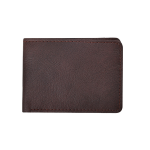 กระเป๋าสตางค์หนังสั้นผู้ชายกระเป๋าสตางค์หนังนุ่มเรียบง่ายแฟชั่นบางส่วนบุคคลกระเป๋าสตางค์คุณภาพสูงสีน้ําตาล - Product Image 1