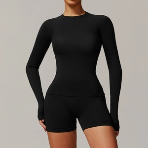 Top Quality Custom Women Yoga Set New Casual Plain Yoga Set 2025 Gym Bra Yoga <b>Leggings</b> Set - Product Image 2