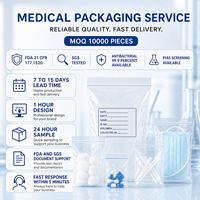 Sac à fermeture éclair de sécurité en PE de qualité médicale, sac pour échantillons, avec logo personnalisé imprimé pour l'emballage de médicaments hospitaliers
