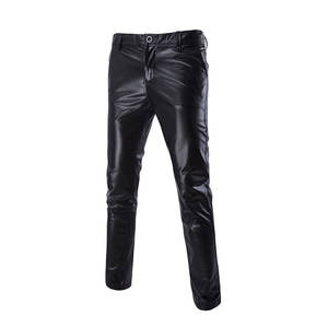 Wholesale Best Cowhide <b>Leather</b> Motorcycle <b>Pants</b> for <b>Men</b> Lightweight Casual High Waist Genuine <b>Leather</b> in OEM Designs - Product Image 1