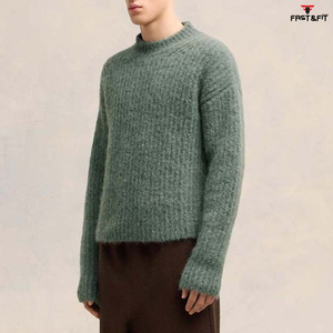 Suéter de Invierno Ligero de Alta Calidad para Hombre 2024, Diseño Personalizado, Corte Entallado, Logotipo Frontal, Antiarrugas, Secado Rápido - Product Image 4