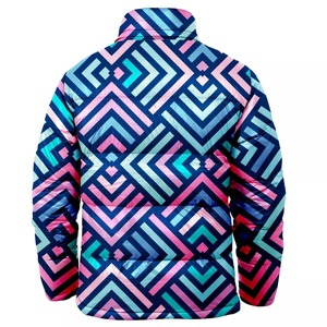 High Quality Custom Men's Winter Coat <b>Quilted</b> Hooded Puffer Jacket for Outdoor Warm and <b>Thick</b> Sublimation Padded Jacket - Product Image 5