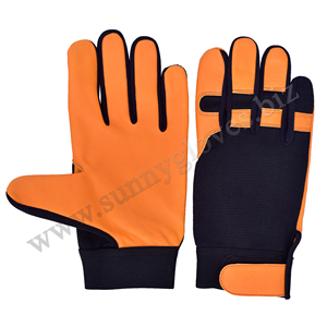 Personalizar mano protectora coche conducción construcción trabajo guantes de cuero/guantes de trabajo maquinista/vaca split guantes mecánicos - Product Image 2