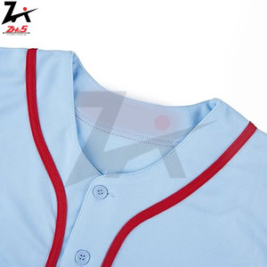 Ensembles imprimés de maillots de baseball en polyester personnalisés de haute qualité uniformes confortables à coupe régulière avec d'excellentes coutures - Product Image 5
