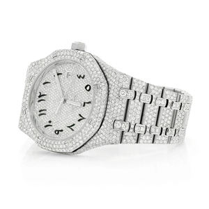 Reloj de Cuarzo para Hombre, Estilo Hip Hop, Lujoso, con Cristales de Moissanita VVS - Product Image 2