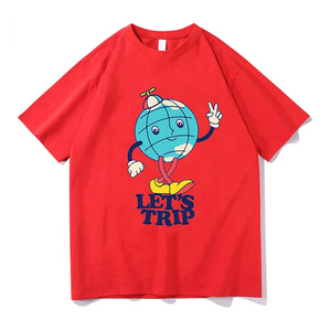 2024 Fabrication T-shirt pour hommes T-shirt blanc Streetwear de haute qualité 250 Gsm Logo imprimé lourd - Product Image 3