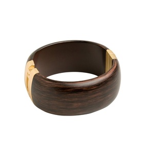 Brazaletes de madera y latón Natural de calidad perfecta, tamaño personalizado, forma redonda, brazaletes de latón de madera para mujeres y niñas, conjunto para niñas - Product Image 6