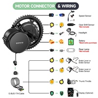 Kit moteur central Bafang BBS01 BBS02 BBSHD 250W 350W 500W 750W 1000W 36V 48V 52V Version CAN avec écran EKD01