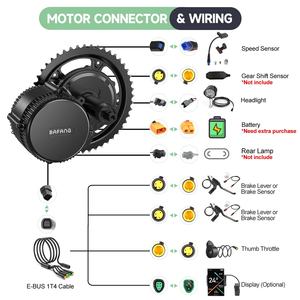 BAFANG BBS02 48V 750W <span class=keywords><strong>Kit</strong></span> de <span class=keywords><strong>motor</strong></span> de accionamiento medio 48V 20Ah tubo batería de iones de litio EKD01 pantalla para conversión de <span class=keywords><strong>bicicleta</strong></span> <span class=keywords><strong>eléctrica</strong></span> Reino Unido UE - Product Image 5