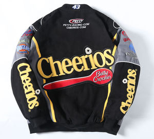 Chaqueta de Motociclista Transpirable de Algodón al por Mayor OEM, Parche con Logotipo Bordado Personalizado, Chaqueta de Carreras Nascar Vintage para Hombre, Todas las Temporadas - Product Image 6