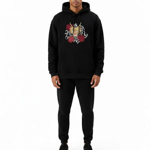 Ventes en gros de survêtements pour hommes de haute qualité, broderie, en coton molletonné, deux pièces, survêtements de sport pour hommes à bas prix - Product Image 1