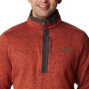 Sweatshirts à demi-fermeture éclair en coton mélangé de base pour hommes couleur unie sweatshirts à demi-fermeture éclair en coton mélangé de base pour hommes - Product Image 5