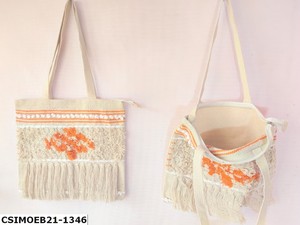 Bolsos de Mano de Algodón Dari Hechos a Mano por Diseñadores Internacionales de Craftstages, Bolsos de Hombro con Patrón de Hilo Cuadrado Tejidos a Mano, Ecológicos para Mujer - Product Image 5