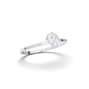 Conjunto de puntas de diseño elegante Floral de moda de diamante de corte redondo cultivado en laboratorio de 0,07 quilates de/en platino Unisex - Product Image 1