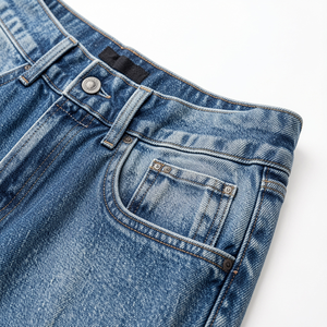 Jean en denim taille haute ample et large pour femme, style streetwear Y2K, teint en pièce, délavé vintage, écoresponsable, coupe ample et longue - Product Image 3
