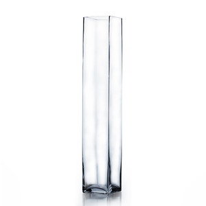 VBV0424 - <b>Square</b> Glass Block <b>Vase</b> - 4 x 24 - Product Image 2