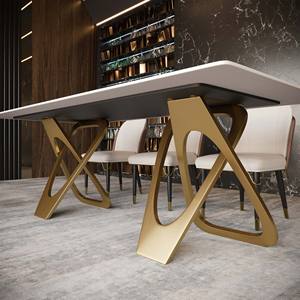 Tables de salle à manger contemporaines en métal, design Hug Table, robustes - Product Image 4