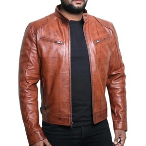 2024 mode hommes en cuir véritable veste automne daim couleur unie populaire Simple Style décontracté - Product Image 5