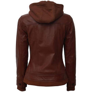 High Quality Custom Motorcycle Leather Coats With Zipper Wholesale <b>Women</b> Custom Genuine Leather <b>Jacket</b> For Sale - Product Image 6