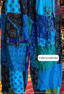 Multi color Patchwork Harem Pantalones Rayón Harem Pantalones Mujer Verano Pantalones Festival Ropa al por mayor - Product Image 2