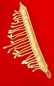 24K Plaqué Or Vintage Dubai Style Ensemble de Bijoux Allemagne Bulgarie Cuivre Matériel Boucles D'oreilles Bracelets Peignes À La Mode Ensemble de Bijoux - Product Image 3