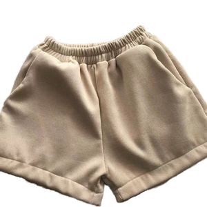 Shorts cargo décontractés pour femmes en polyester/coton de haute qualité, confortables, taille haute, respirants, en molleton tricoté, couleur unie sur le devant - Product Image 5