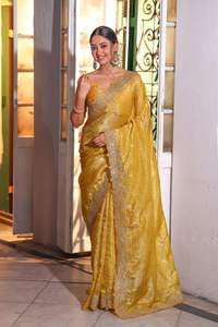 Sari indien Bollywood le plus vendu, look riche, fantaisie, ethnique, tissu lourd et doux, tendance, export, dernière collection exclusive, vêtements de soirée pour femmes - Product Image 6