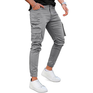 Pantalon cargo multi-poches en coton respirant pantalon pour homme téléchargé par Dress Sports Vente en gros de qualité supérieure - Product Image 1
