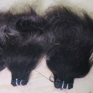 Direct de l'Inde Remy Virgin 100% cheveux humains armure brute non traitée ondulée droite et bouclée cuticule alignée Extensions de cheveux - Product Image 6