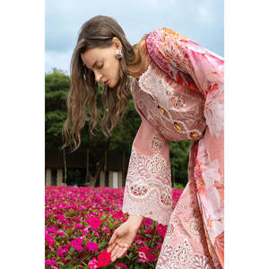 Salwar Kameez de Lujo Mushq Hemline Secerat Garden Peach Blossom en Algodón TC-1508 - Product Image 5