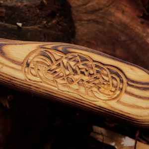 ขวานเหล็กกล้าคาร์บอนสูงทำมือ ขายส่ง คุณภาพพรีเมียม ระดับอุตสาหกรรม แบบไวกิ้ง สำหรับกิจกรรมกลางแจ้ง พร้อมปลอกหนังอย่างดี - Product Image 3