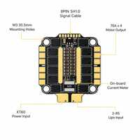 FT60-110A 4In1 ESC AM32 Firmware Pengontrol Kecepatan Elektronik Tanpa Sikat Dshot300Dshot600 Meteran Arus 2-8S LipoKompatibelRCModels