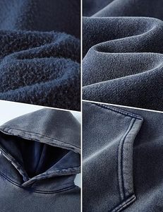 Cozy Cotton <b>Fleece</b> <b>Hoodie</b> For Men With Kangaroo Pocket Cotton <b>Fleece</b> Easy To Wear - Product Image 2