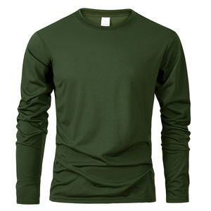 T-shirts unisexe décontractés à manches longues, col rond, 100% coton épais, de haute qualité, pour impression, couleur unie, collection automne - Product Image 1