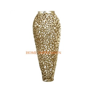 Ornements d'hôtel Vases à fleurs d'intérieur Vases et pots à fleurs en aluminium méta plaqué or et cuivre pour la vaisselle de restaurant - Product Image 6