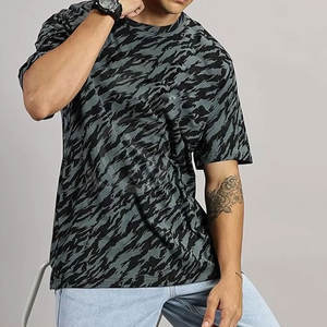 เสื้อยืดแขนสั้นทรงโอเวอร์ไซส์ ผ้าถัก 100% ผ้าฝ้าย ระบายอากาศได้ดี สำหรับผู้ชาย คอกลม ไหล่ตก - Product Image 4