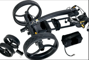 Nouveau chariot de golf électrique pliable en aluminium noir Bat-Caddy X8R, chariot à pousser/tirer, batterie SLA 12V 35/36Ah, haute qualité - Product Image 2