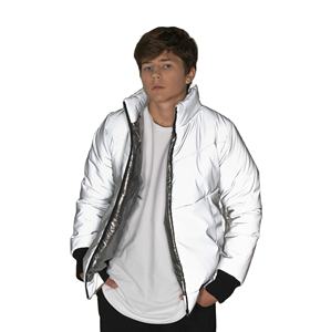 Ventas calientes Chaquetas reflectantes unisex para hombres MOQ bajo Lona gruesa Cremallera transpirable Diseño reflectante de arco iris para la temporada de primavera - Product Image 2