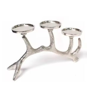 Impresionante portavelas de aluminio hecho a mano con acabado dorado Diseño Premium Decoración de ambiente interior elegante y acogedor - Product Image 6