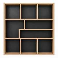 Meuble de rangement en bois moderne en forme de cube avec panneau arrière et étagère ouverte - Meuble de salon gain de place