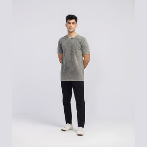 Camiseta de lavado ácido de algodón 100%, camiseta de lavado ácido desgastado Vintage para hombre, camisetas de gran tamaño lavadas con ácido al por mayor para hombre - Product Image 3