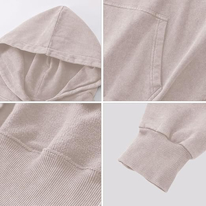 Sudaderas con capucha y cremallera con lavado ácido para hombre, ropa de calle bordada personalizada, ropa de gimnasio, chaquetas con capucha, calidad superior, ofertas al por mayor de OEM - Product Image 5