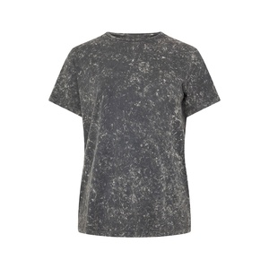 Camisetas Casuales de Mujer de Alta Calidad, Transpirables, Lavadas con Ácido, 100% Algodón, Tela de Lona, Manga Corta, Unisex - Product Image 3