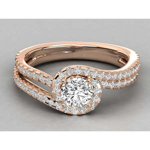 Bague pour femme en or 9 carats avec diamant solitaire cultivé en laboratoire, élégante et luxueuse - Product Image 6