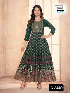 Hot Selling New Indian Women Wear Kurti <b>Dress</b> with Embroidery Wear at Wholesale Price Anarkali Style Rayon Kurtis for Women - Product Image 4